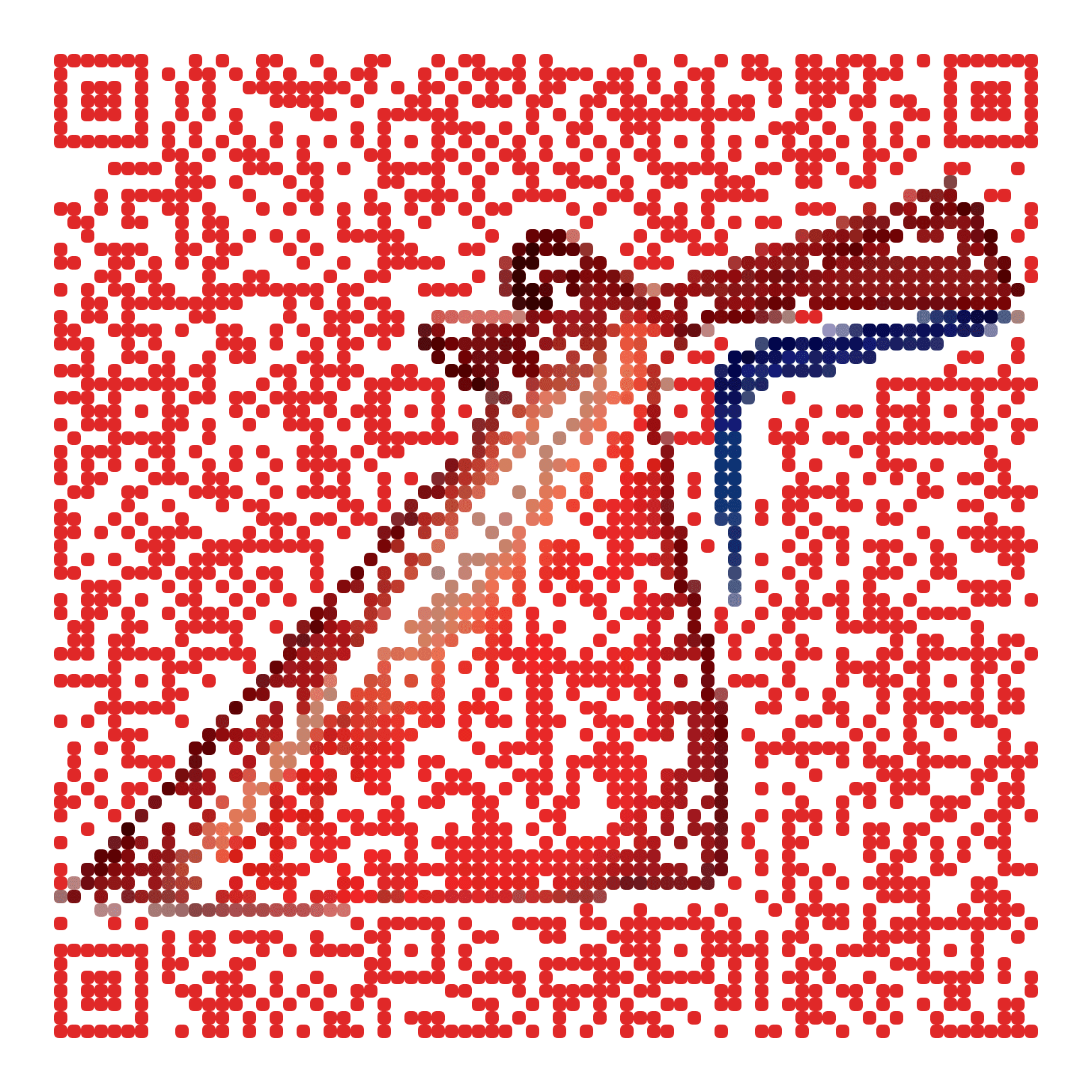 QR code with the carnival.com logo built into the pattern, made with MosaicQR