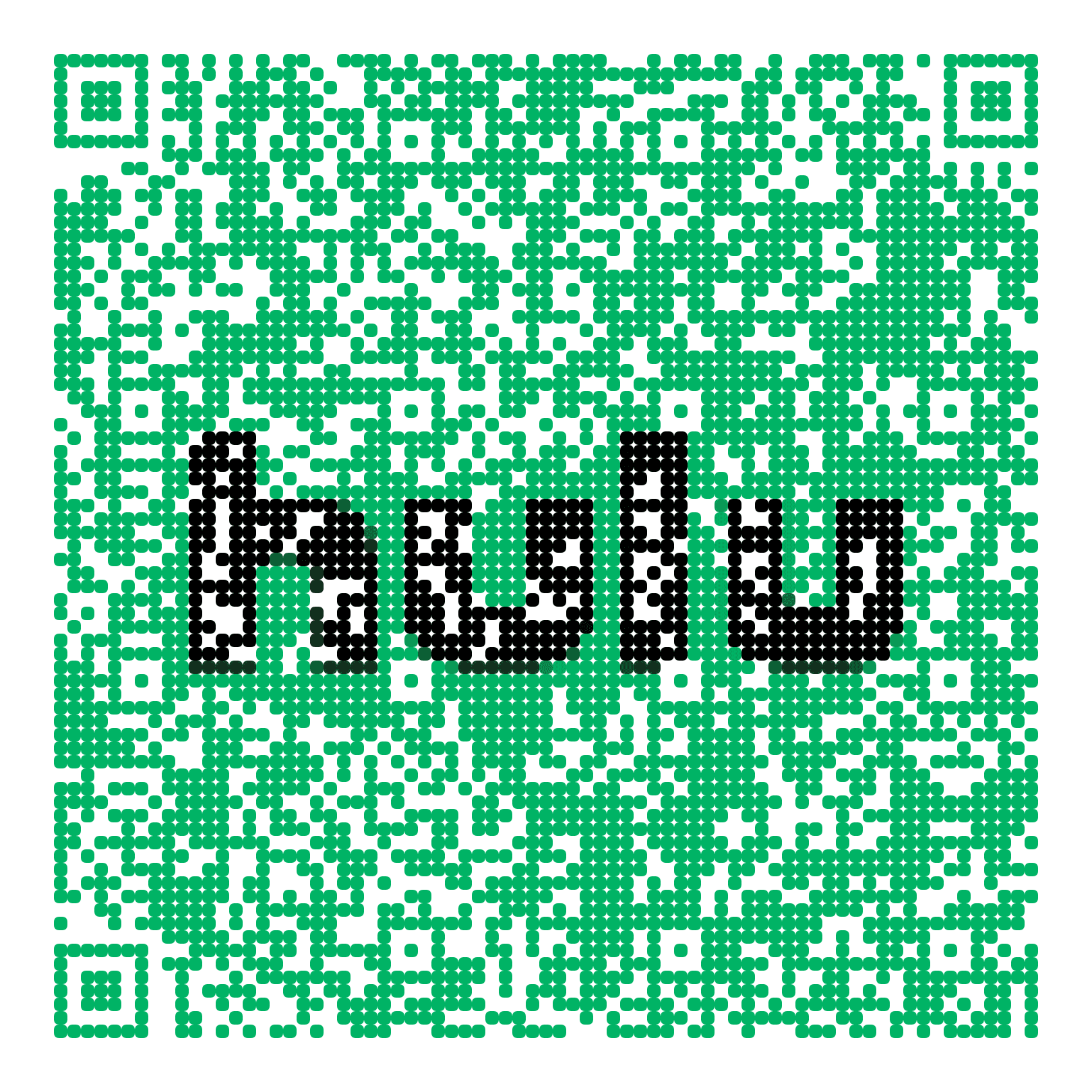 QR code with the hulu.com logo built into the pattern, made with MosaicQR