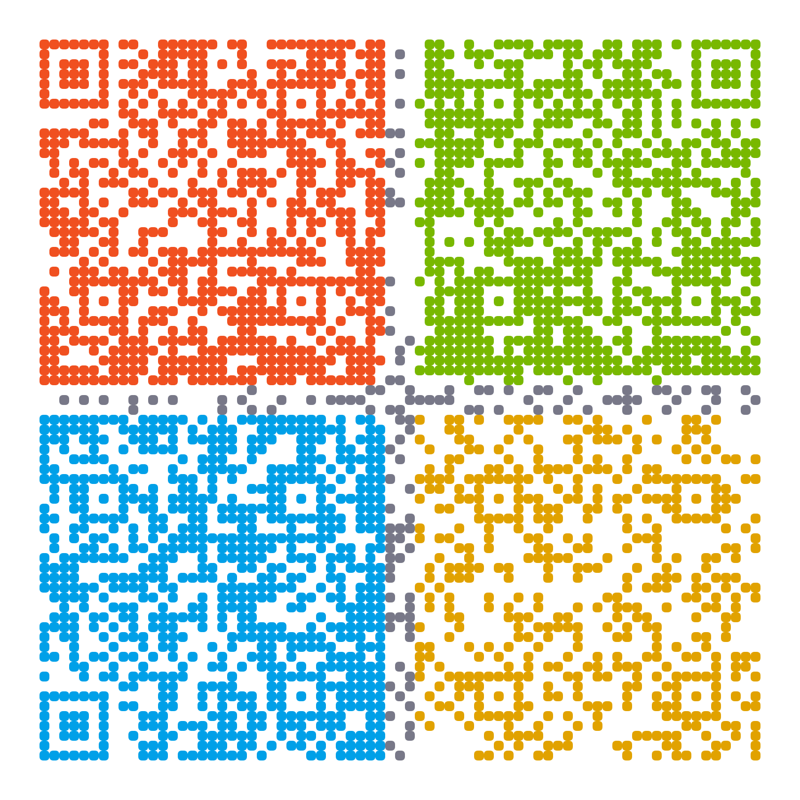 QR code with the microsoft.com logo built into the pattern, made with MosaicQR